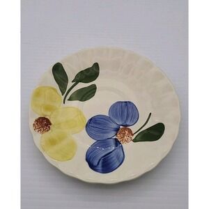 Blue Ridge Pottery Single Sunflower w/Buds 6" Saucer